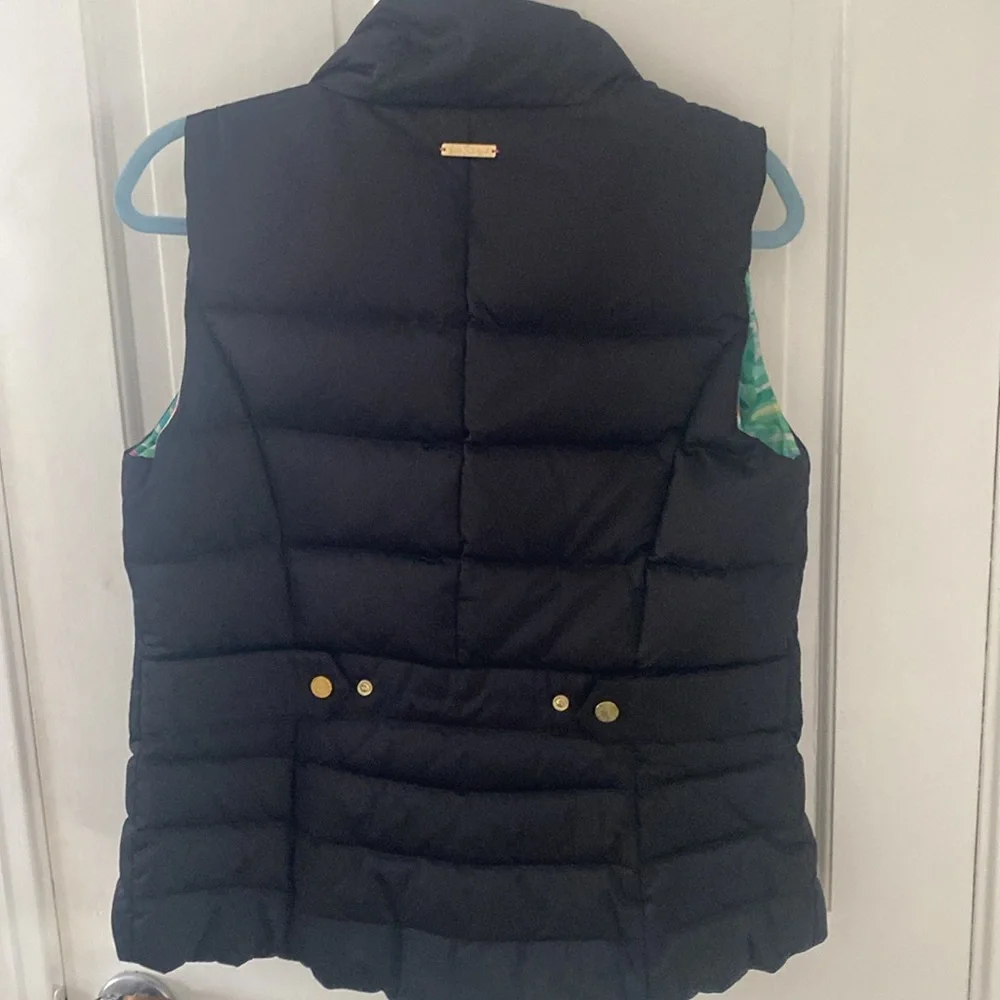 Lilly puffer vest with palm leaf lining - Picture 3 of 3